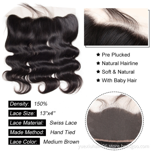 Wholesa No Shedding Tangle Great High Grade 1 donor 100% Virgin Brazilian Human Hair Bundles with Lace Closure for black women